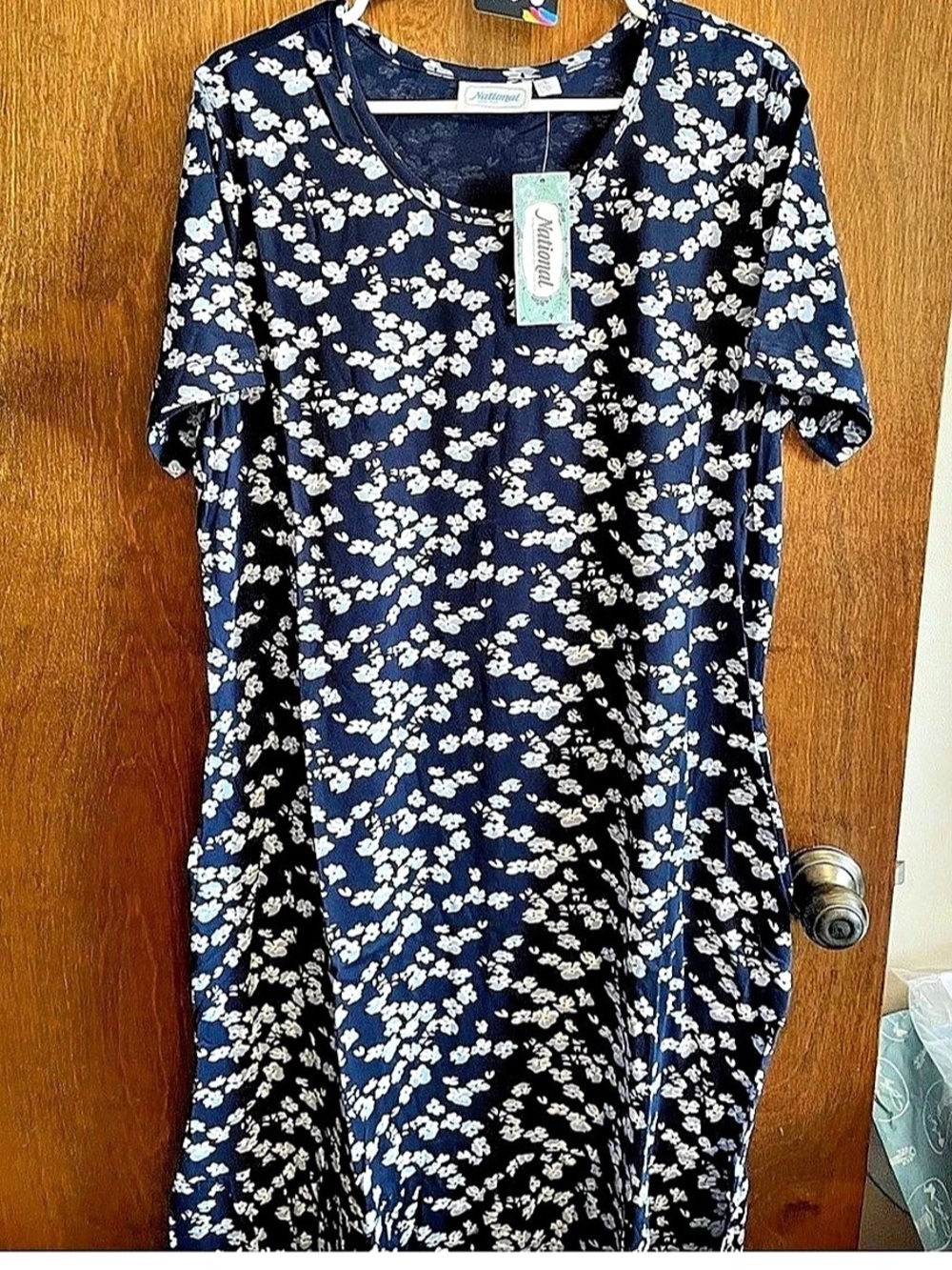 Nightgown in Blue & White Size 2X NWT